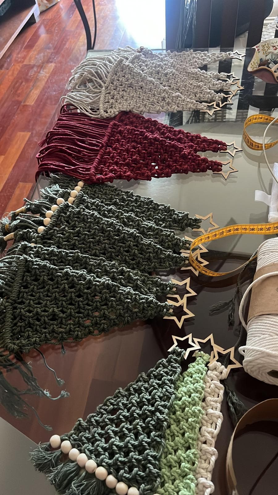 Árbol navideño de Macrame